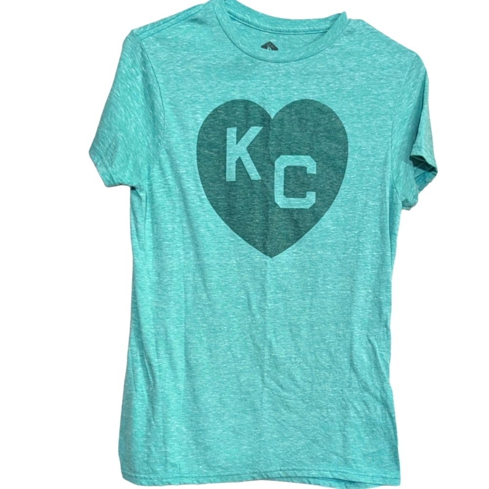 Rally KC Monarchs Kelly Green Heart T-shirt
